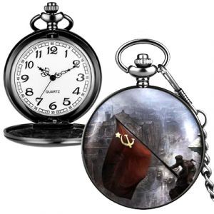 Карманные часы на цепочке #34 мужские, 47 мм, Победа