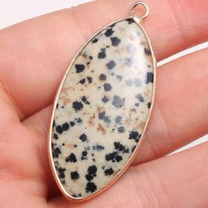 Кулон из натурального камня, листочек, 20x45 мм, Speckled-stone Кулон из натурального камня, листочек, 20x45 мм, Speckled-stone
