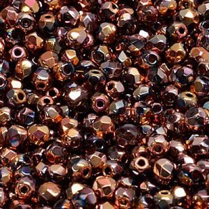 Бусины Fire Polished 3 мм, 00030-27143, Jet Full - Capri Rose