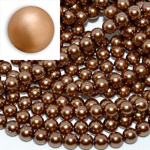 Хрустальный жемчуг Preciosa Pearl Round MAXIMA Bronze Хрустальный жемчуг Preciosa Pearl Round MAXIMA Bronze