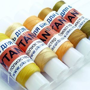 5 Нитки для бисера Tytan 100, набор 5 шт.