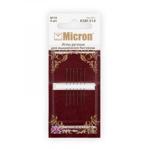 Иглы для бисера "Micron" KSM-514, №10 Иглы для бисера "Micron" KSM-514, №10