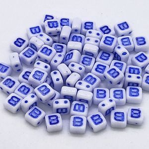 Бусина 2 Holes Square B, цвет синий, 6х6 мм Бусина 2 Holes Square B, цвет синий, 6х6 мм