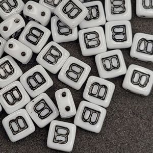 Бусина 2 Holes Square B, цвет чёрный, 6х6 мм Бусина 2 Holes Square B, цвет чёрный, 6х6 мм