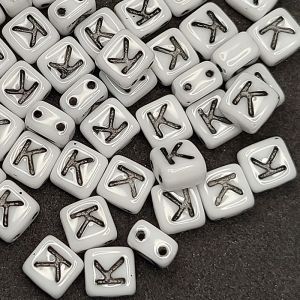 Бусина 2 Holes Square K, цвет чёрный, 6х6 мм Бусина 2 Holes Square K, цвет чёрный, 6х6 мм