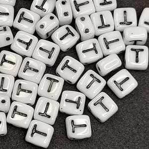 Бусина 2 Holes Square T, цвет чёрный, 6х6 мм Бусина 2 Holes Square T, цвет чёрный, 6х6 мм
