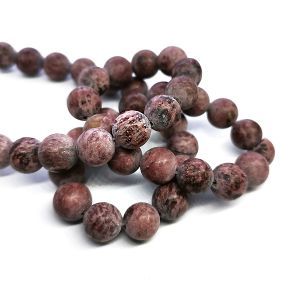 Бусины из камня на нити, 8 мм, коричневые, k-8-02