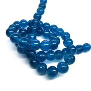 Бусины из камня на нити, 8 мм, синие, k-8-04