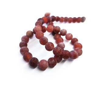 Бусины из камня на нити, 8 мм, красно-коричневые, k-8-11