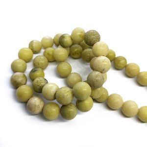 Бусины из камня на нити, 8 мм, светло-зелёные, k-8-19