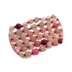 Бусины из камня на нити, 8 мм, розовые, k-8-30