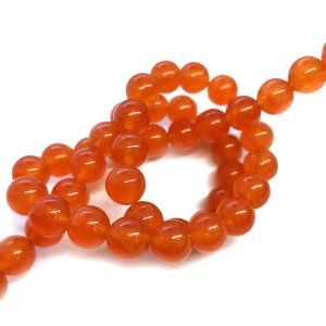 Бусины из камня на нити, 8 мм, оранжевые, k-8-31