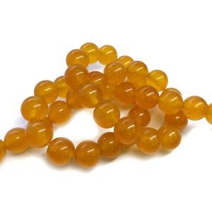 Бусины из камня на нити, 8 мм, жёлтые, k-8-44