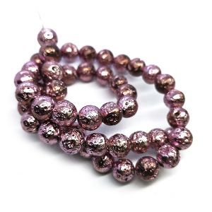 Бусины из камня на нити, 8 мм, сиреневые, k-8-51