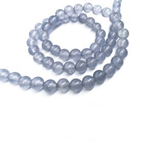 Бусины из камня на нити, 6 мм, светло-фиолетовые, k-6-48
