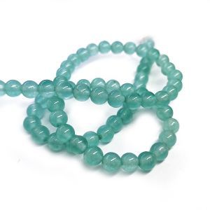 Бусины из камня на нити, 6 мм, бирюзовые, k-6-66