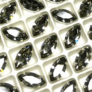 Страз в цапе наветт 3017-102, 8х4 мм, 10х5 мм, 12х6 мм, 15х7 мм, Black Diamond