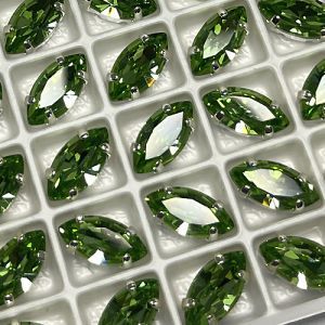 Страз в цапе наветт 3017-102, 8х4 мм, 10х5 мм, 12х6 мм, 15х7 мм, Peridot