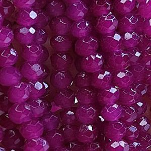 Rondelle Macaron Dyed 021, фуксия тёмная