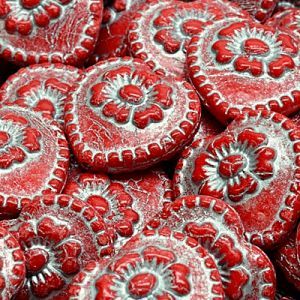 Бусины Heart Beads With Rose 93200-54301