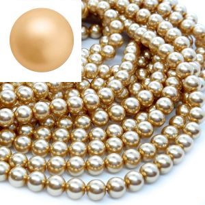 Хрустальный жемчуг Preciosa Pearl Round MAXIMA Gold Хрустальный жемчуг Preciosa Pearl Round MAXIMA Gold