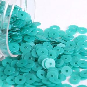 Пайетки плоские №0058, 3 мм, бирюзовые, матовые