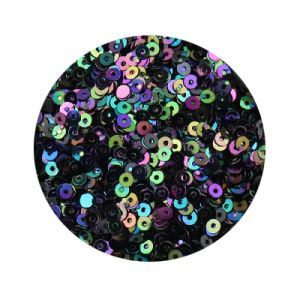 Пайетки плоские 0001, Glitter AB Black, (2 мм)
