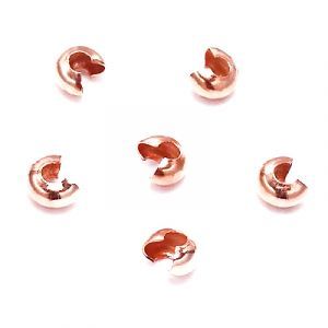 Обжимные бусины (кримпы), Rose Gold Обжимные бусины (кримпы), Rose Gold