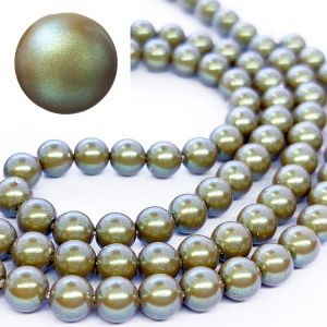 Хрустальный жемчуг Preciosa Pearl Round MAXIMA Pearlescent Khaki 