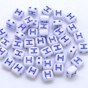 Бусина 2 Holes Square H, цвет синий, 6х6 мм Бусина 2 Holes Square H, цвет синий, 6х6 мм