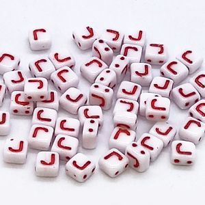 Бусина 2 Holes Square J, цвет красный, 6х6 мм Бусина 2 Holes Square J, цвет красный, 6х6 мм