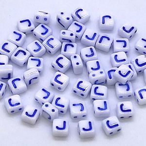 Бусина 2 Holes Square J, цвет синий, 6х6 мм Бусина 2 Holes Square J, цвет синий, 6х6 мм