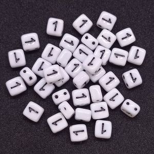 Бусина 2 Holes Square, цифра 1, цвет чёрный, 6х6 мм Бусина 2 Holes Square, цифра 1, цвет чёрный, 6х6 мм