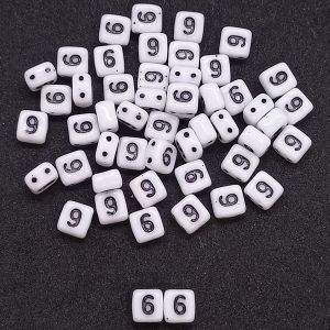 Бусина 2 Holes Square, цифра 6, цвет чёрный, 6х6 мм Бусина 2 Holes Square, цифра 6, цвет чёрный, 6х6 мм