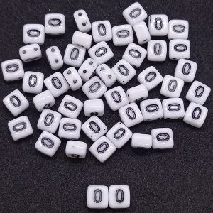 Бусина 2 Holes Square, цифра 0, цвет чёрный, 6х6 мм Бусина 2 Holes Square, цифра 0, цвет чёрный, 6х6 мм