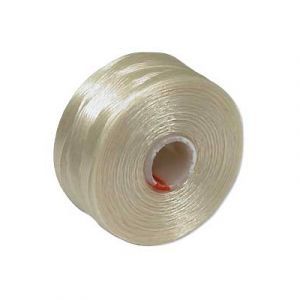 Нитки нейлоновые S-LON BEAD AA (0.09 мм) CREAM