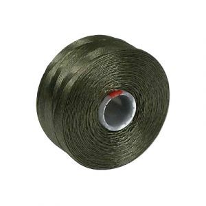 Нитки нейлоновые S-LON BEAD AA (0.09 мм) OLIVE