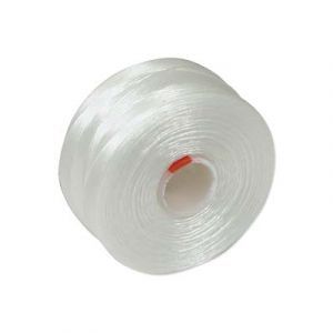 Нитки нейлоновые S-LON BEAD AA (0.09 мм) WHITE