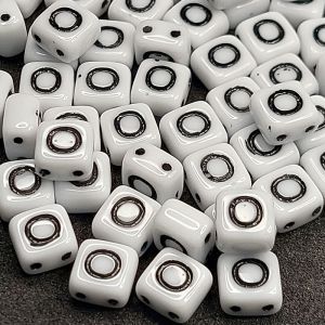 Бусина 2 Holes Square O, цвет чёрный, 6х6 мм Бусина 2 Holes Square O, цвет чёрный, 6х6 мм