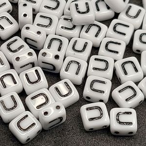 Бусина 2 Holes Square U, цвет чёрный, 6х6 мм Бусина 2 Holes Square U, цвет чёрный, 6х6 мм