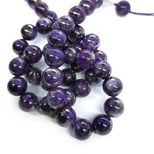 Бусины из камня на нити, 8 мм, фиолетовые, k-8-07