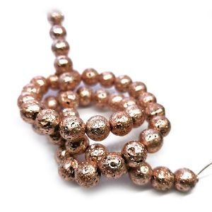 Бусины из камня на нити, 8 мм, розовые, k-8-36