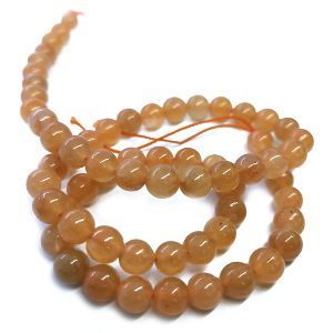 Бусины из камня на нити, 6 мм, светло-коричневые, k-6-74