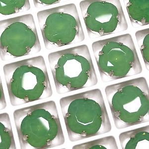 Страз в цапе подушечка 3010-136, 10х10 мм, Pacific Opal