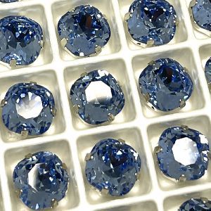 Страз в цапе подушечка 3010-114, 10х10 мм, Light Sapphire