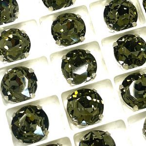 Страз в цапе круглый 3001-102S, 12 мм, Black Diamond Страз в цапе круглый 3001-102S, 12 мм, Black Diamond