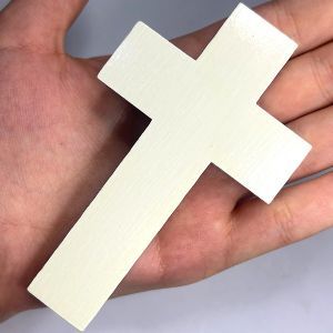 Крест деревянный, 10х6х1 см, белый Крест деревянный, 10х6х1 см, белый