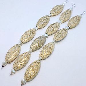Бусины на нити 031 коричневые