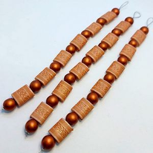 Бусины на нити 006 коричневые