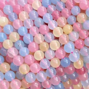 Бусины из камня на нити 8 мм, микс, Dyed Color High Quality Chalcedony